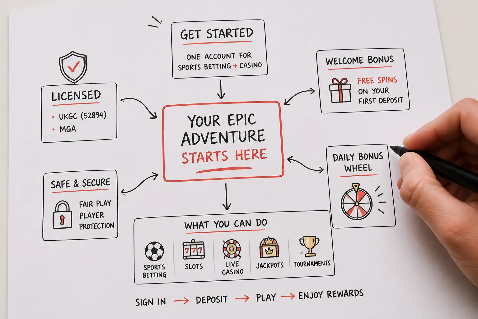 Spinland Bet visual guide for Spinland Casino